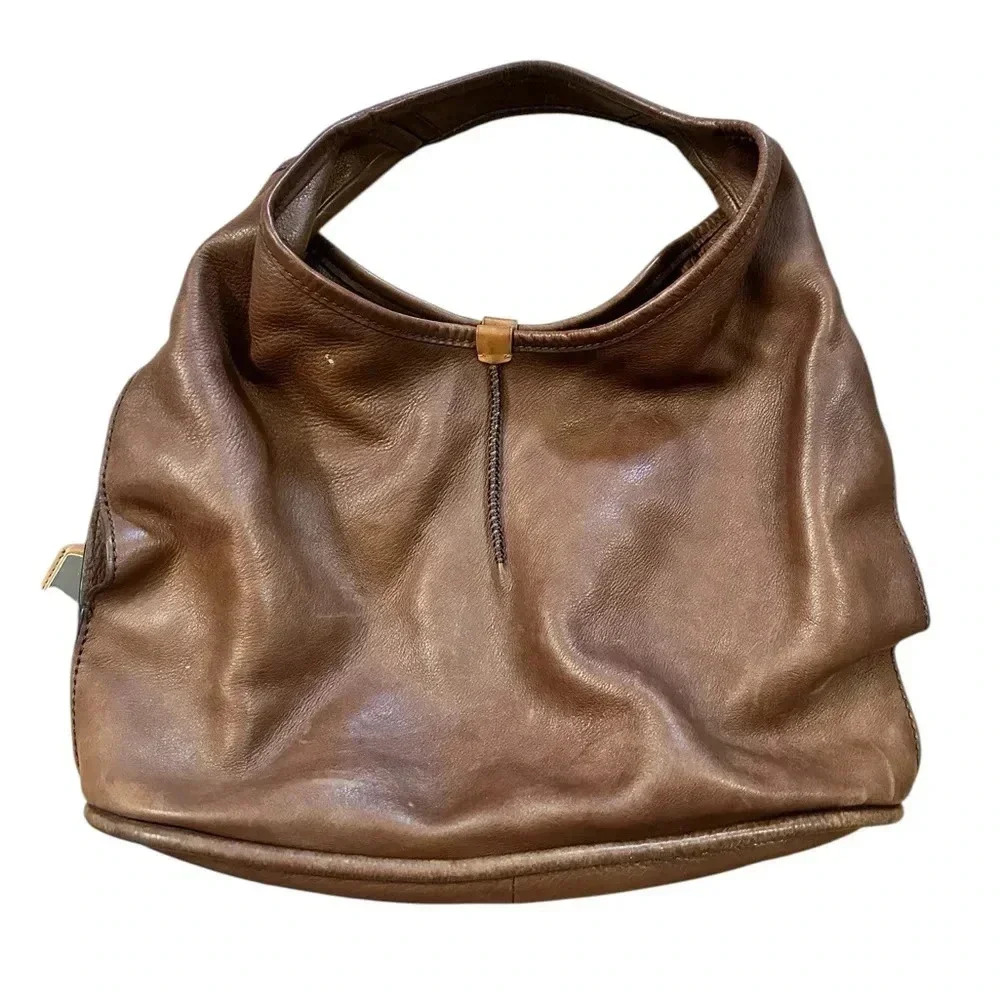 UGG Australia Genuine Calf Camel Leather HoboShoulder Handbag Purse